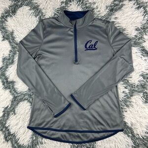 Fanatics Women’s University Of California 1/4 Zip Sweatshirt Gray Blue Cal Sz M